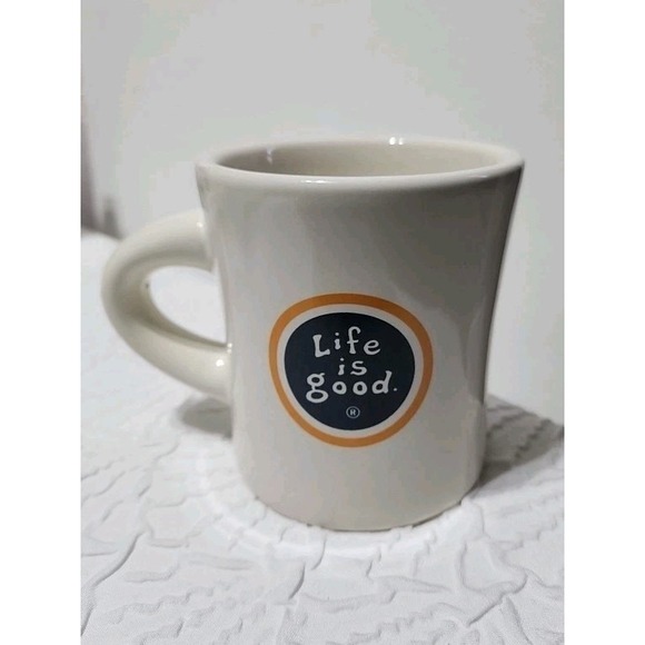 Life Is Good Coffee Cup Mug White Do What You Like Like What You Do Diner Style - Picture 1 of 5